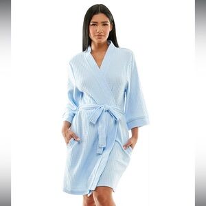 Croft & Barrow Soft Blue Knit Robe